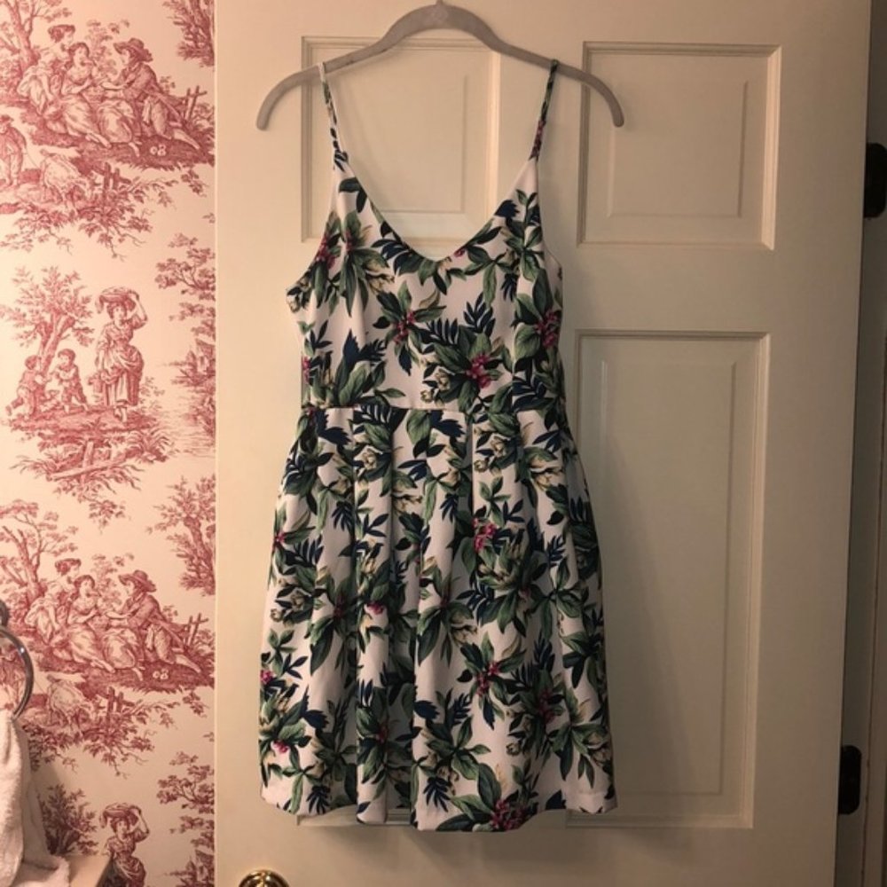 Anthropology Paper Crane Tropical Dress